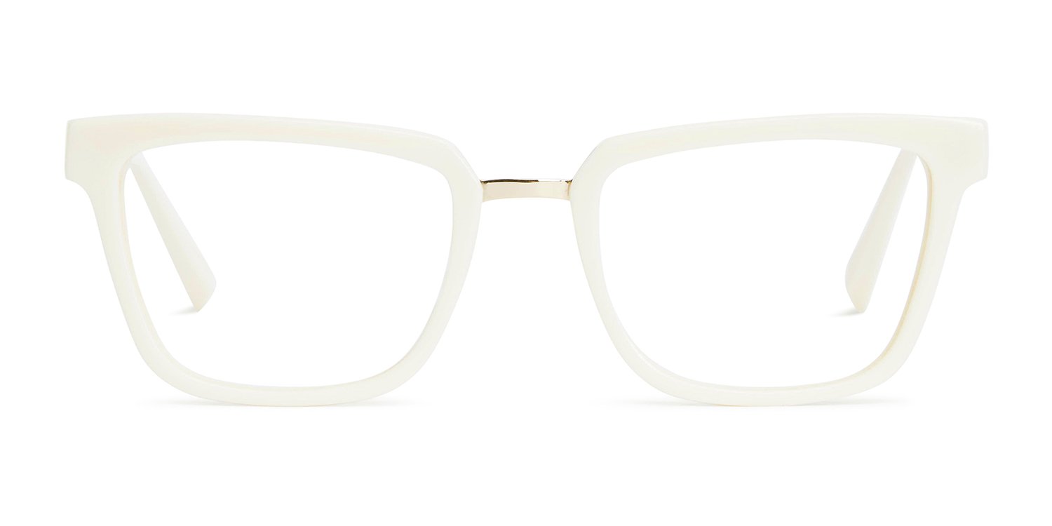 Chloe – Ivory White Blue Light Glasses | Size - Eyewear Genius
